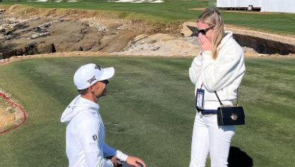 PGA Tour rookie marks debut at Pebble Beach with proposal